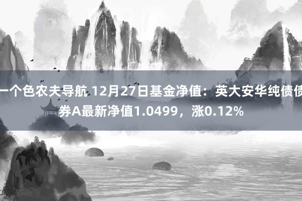 一个色农夫导航 12月27日基金净值：英大安华纯债债券A最新净值1.0499，涨0.12%
